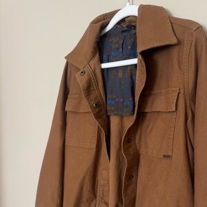 Prana Suede Jacket with Patterned Lining